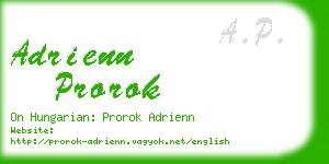 adrienn prorok business card